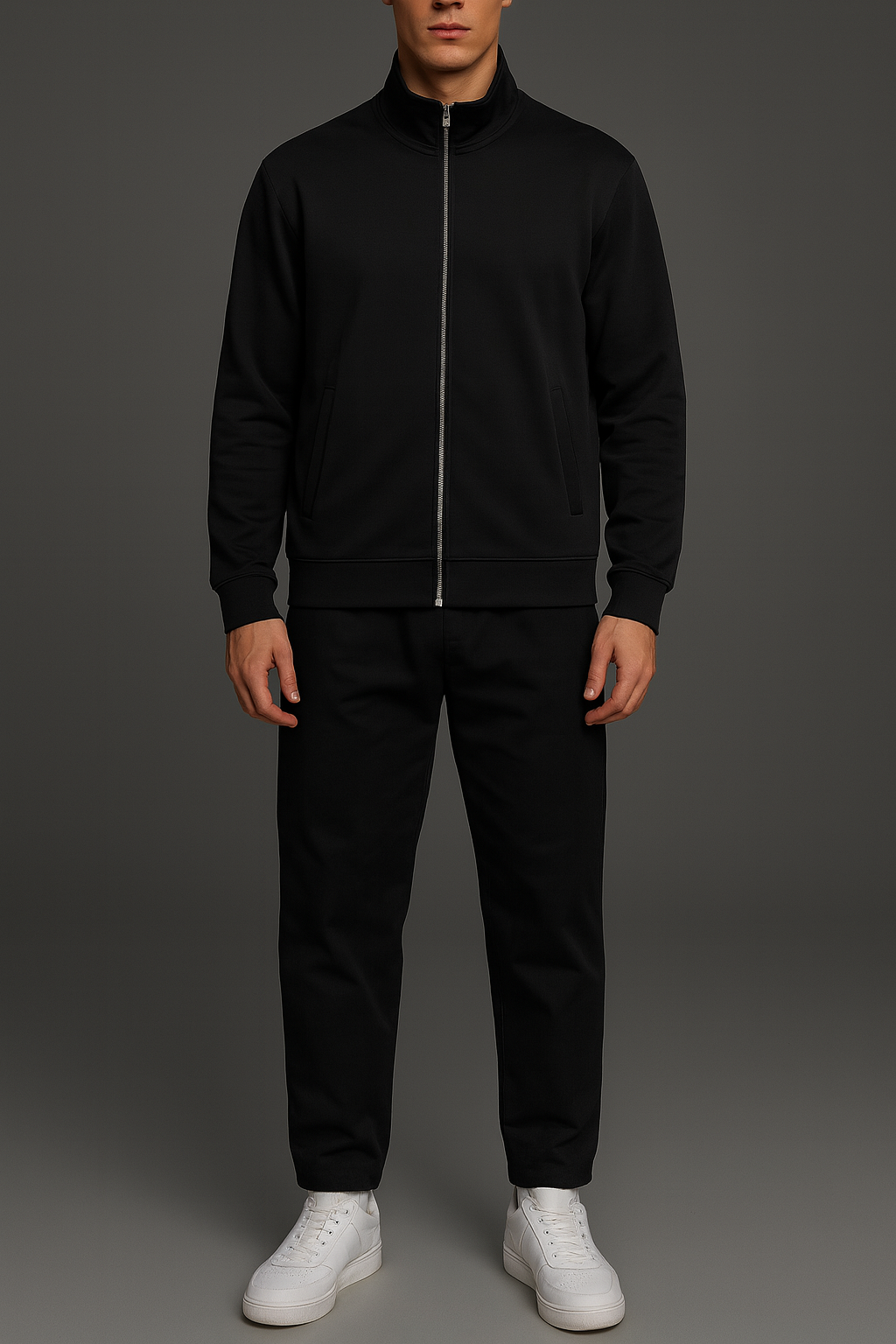 Black Silky Track Jacket